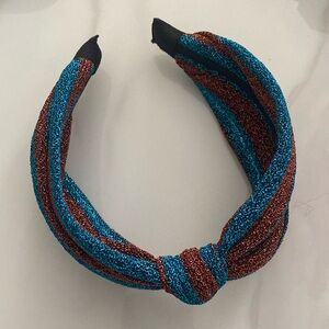Metallic Glittered Striped fabric headband
